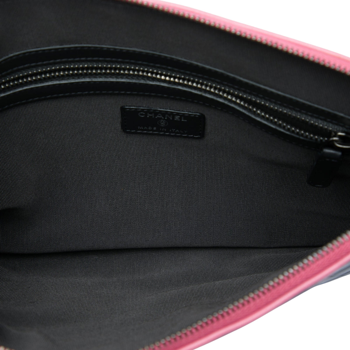 Chanel Medium Chevron Aged Calfskin Gabrielle Cosmetic Clutch