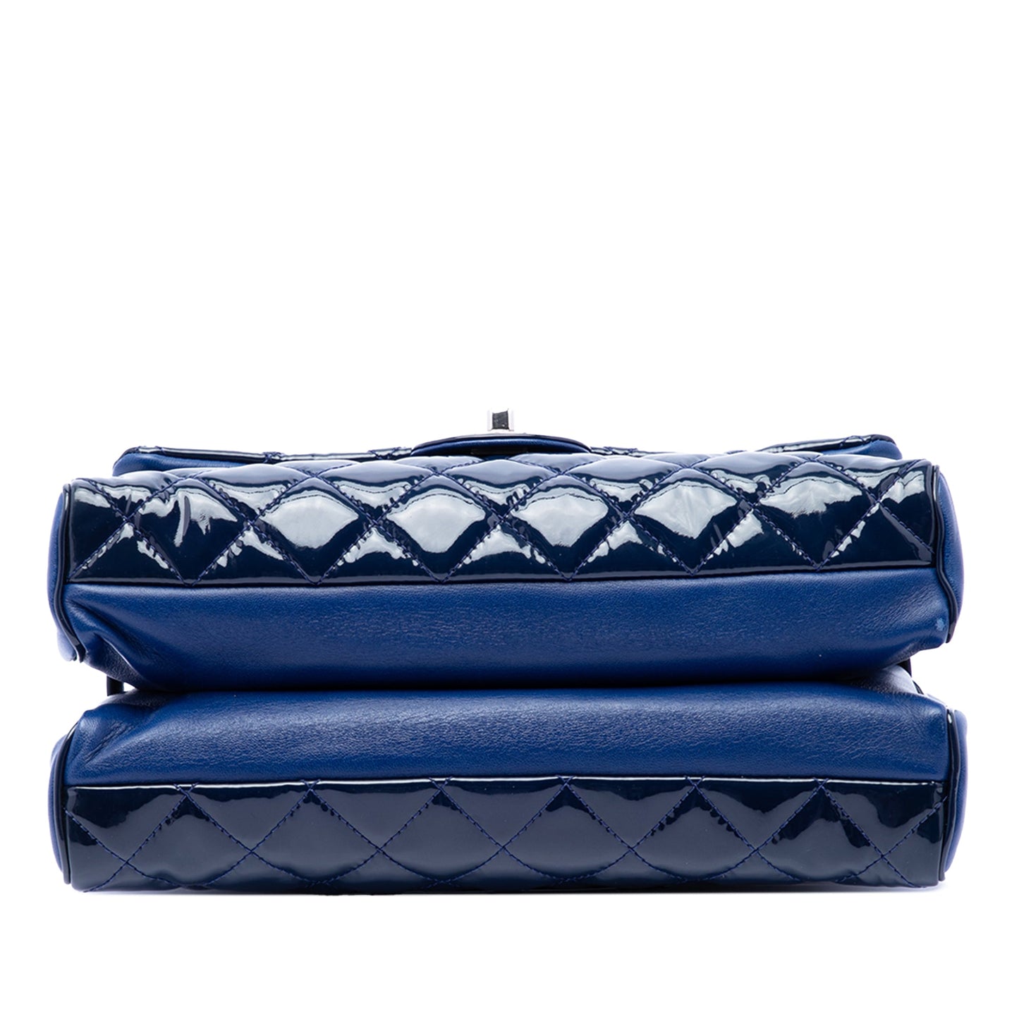 Chanel Large CC Quilted Patent Double Compartment Flap