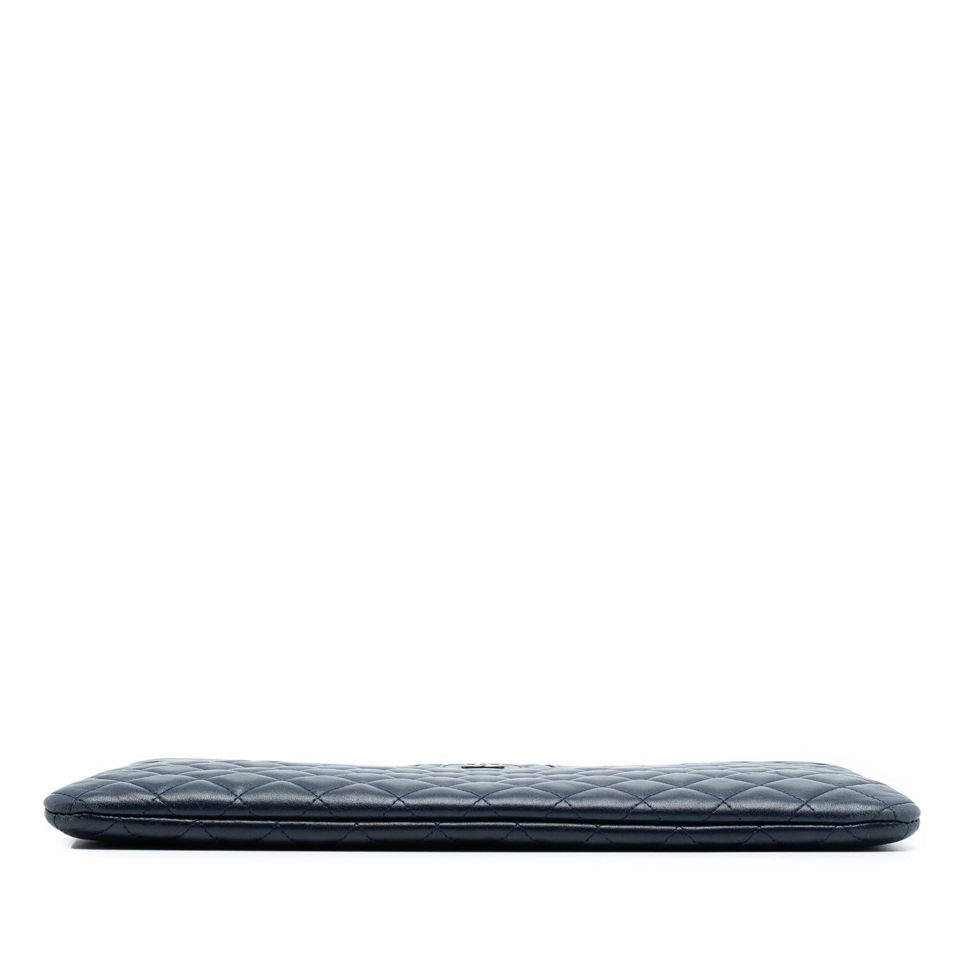 Chanel Large CC Bicolor Quilted Lambskin Clutch