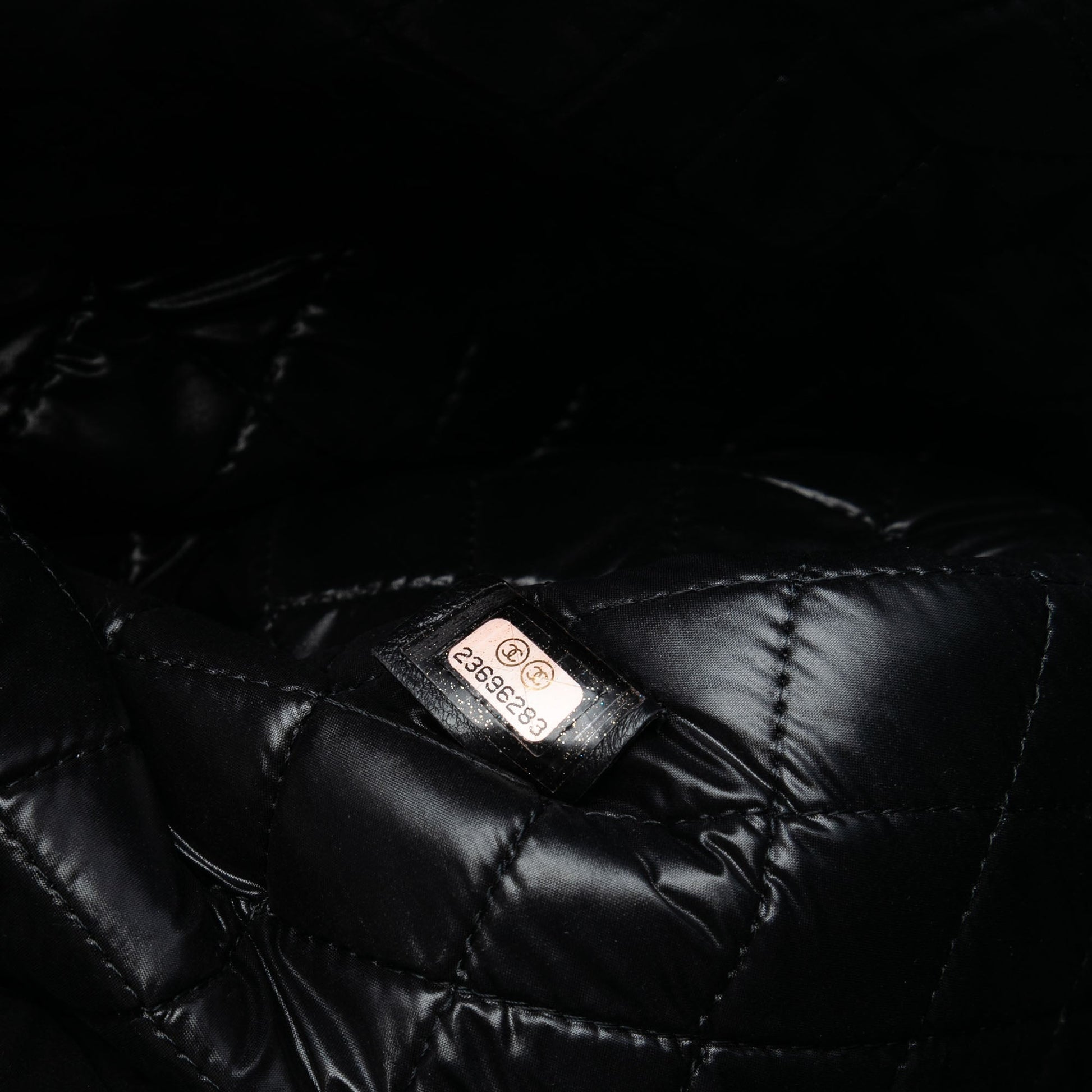 Chanel Large CC Bicolor Quilted Lambskin Clutch