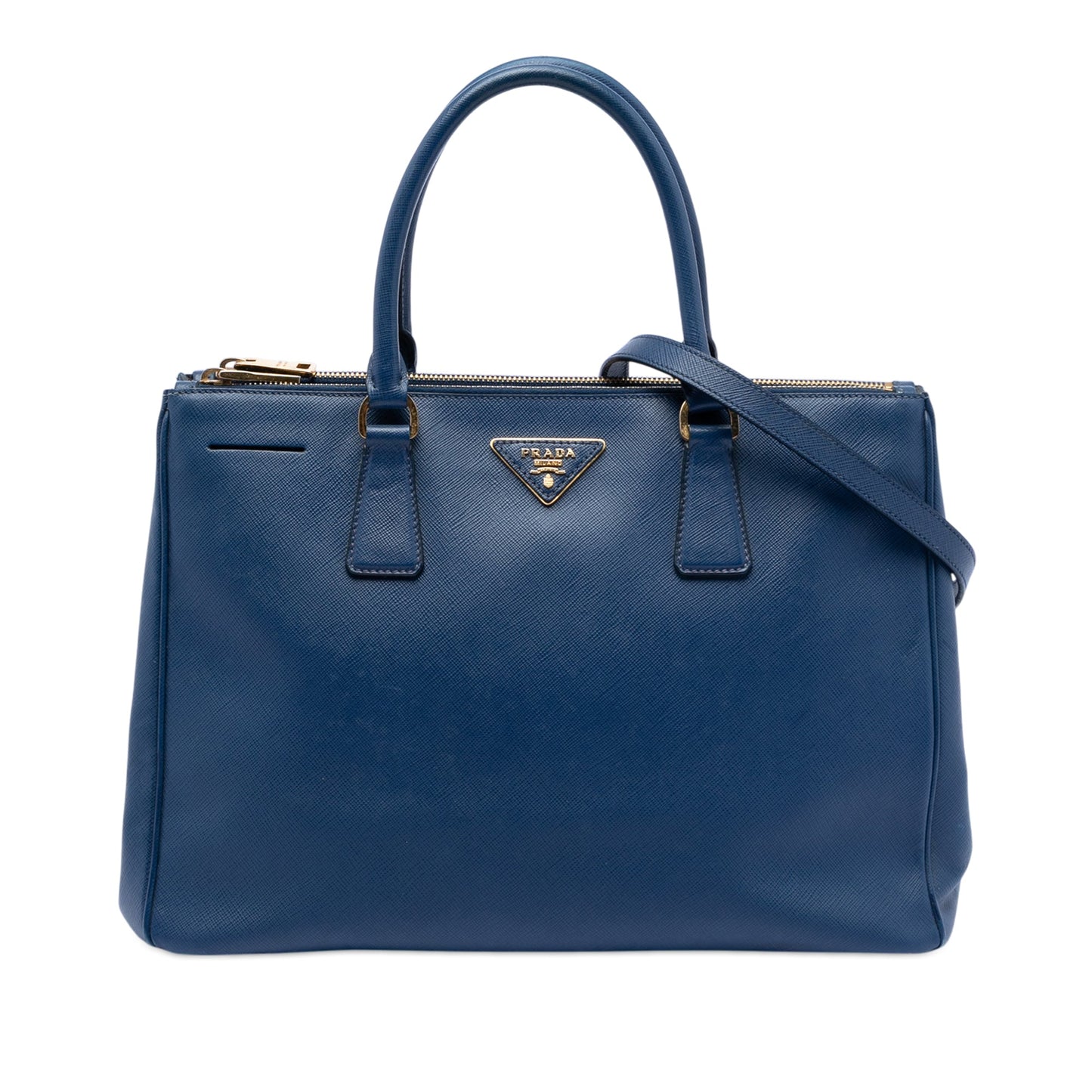 Prada Medium Saffiano Lux Galleria Double Zip Satchel
