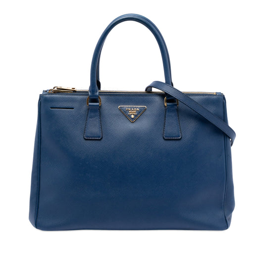 Prada Medium Saffiano Lux Galleria Double Zip Satchel