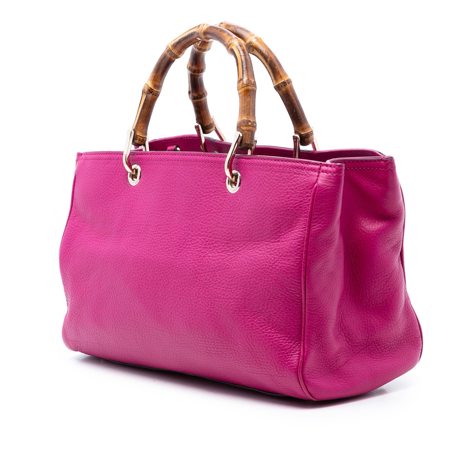 Gucci Medium Calfskin Bamboo Shopper Satchel