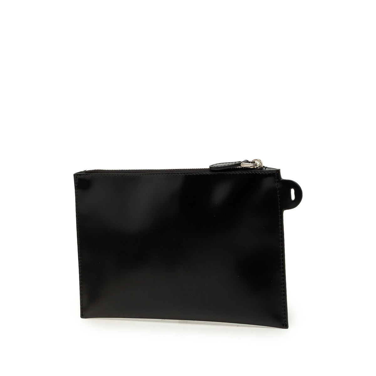 Prada Spazzolato Leather Clutch — Black