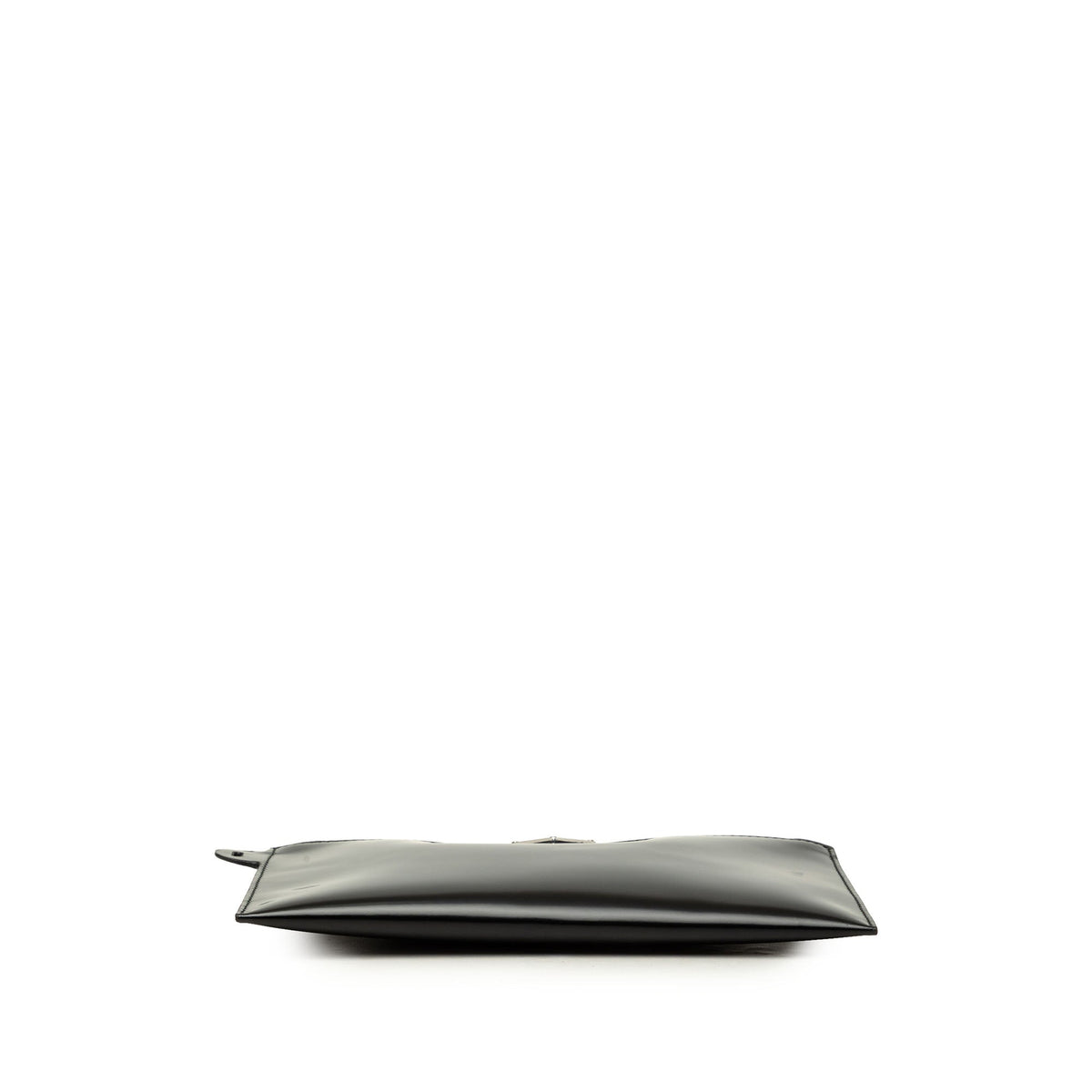 Prada Spazzolato Leather Clutch — Black