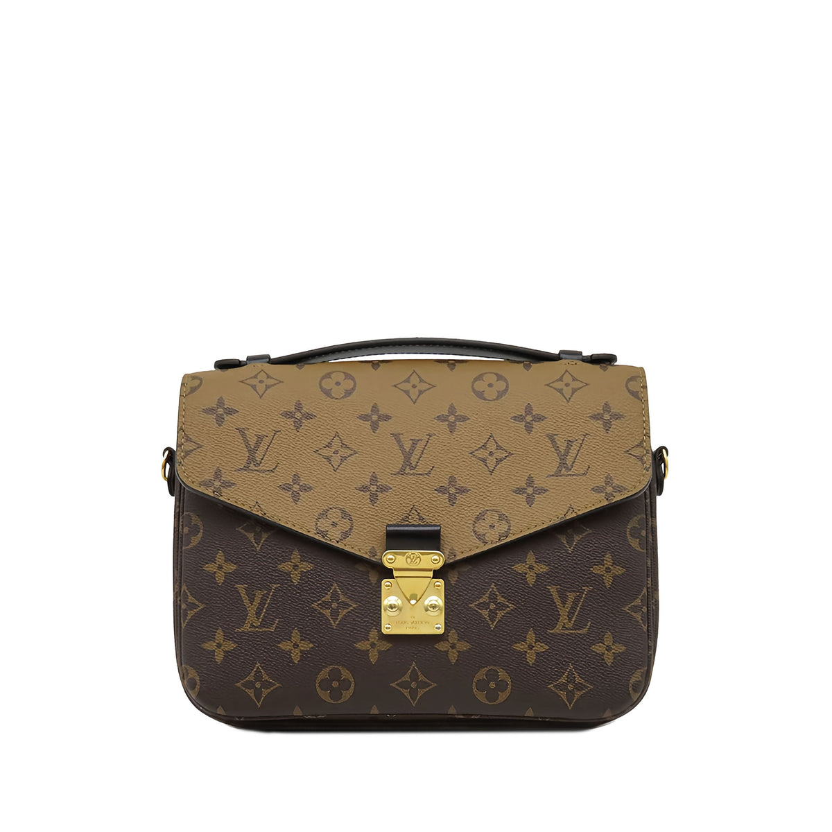 Louis Vuitton Monogram Reverse Pochette Metis — Brown