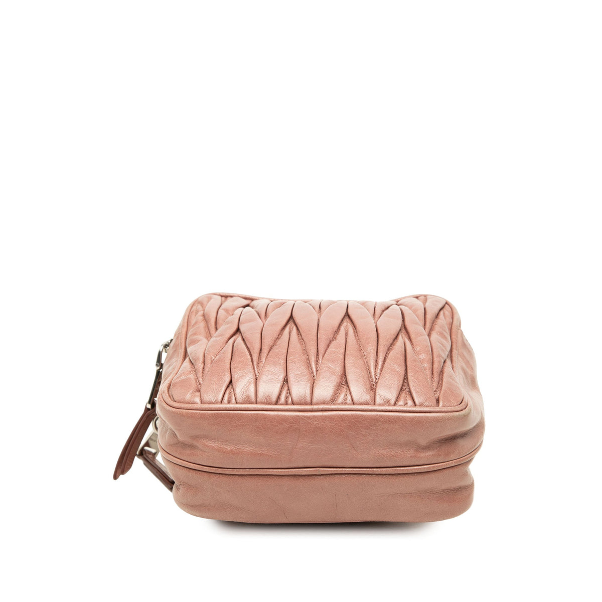 Miu Miu Matelasse Nappa Crossbody — Brown
