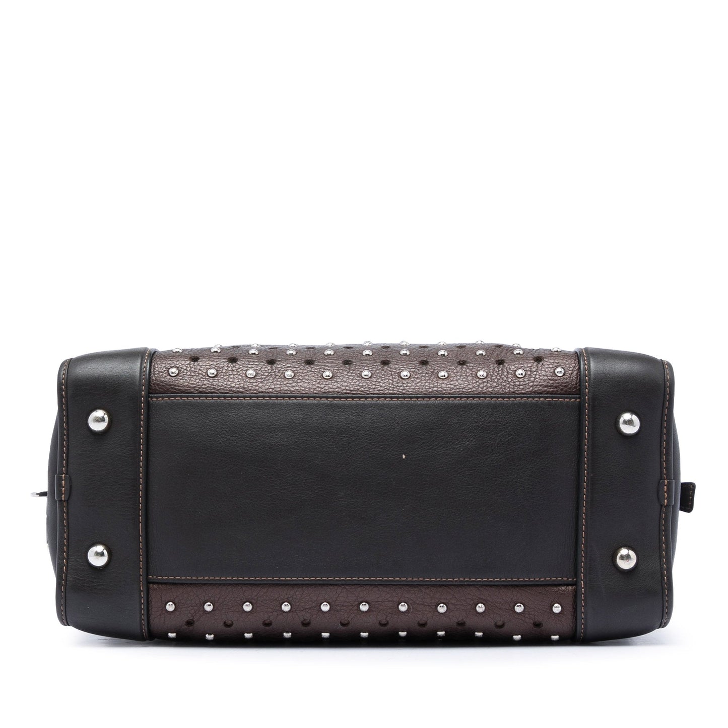 LOEWE Bicolor Leather Studded Perforated Amazona 36