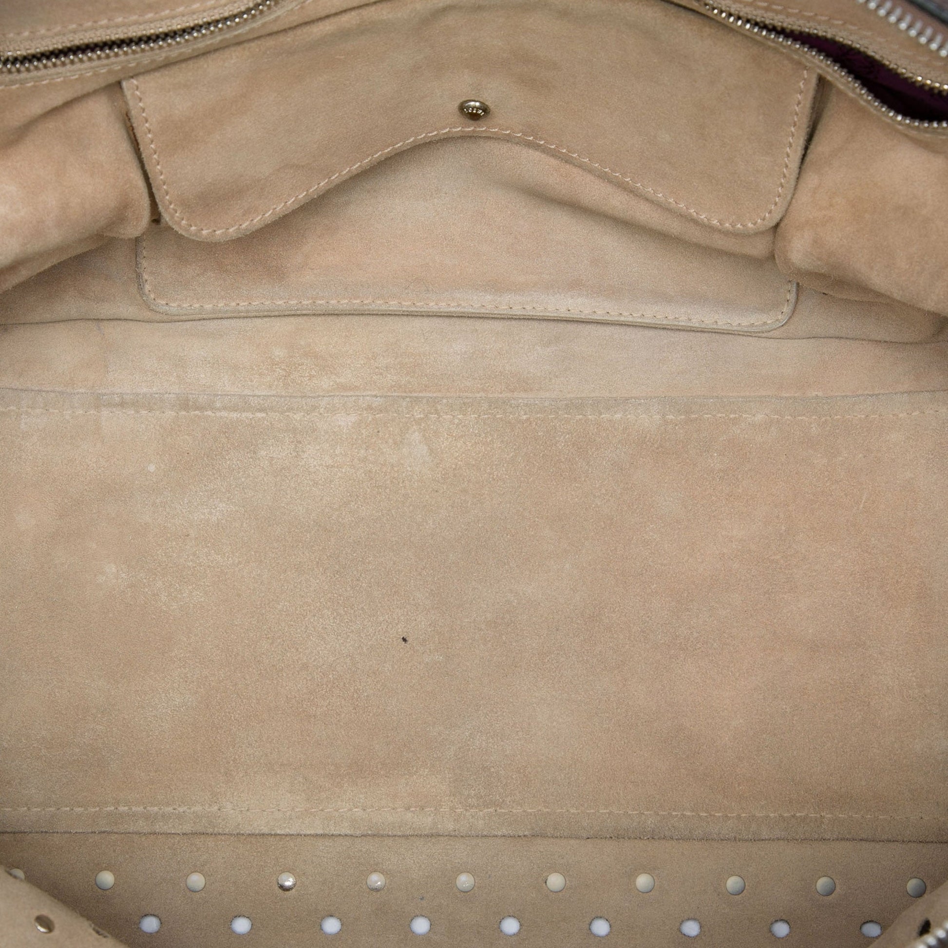 LOEWE Bicolor Leather Studded Perforated Amazona 36