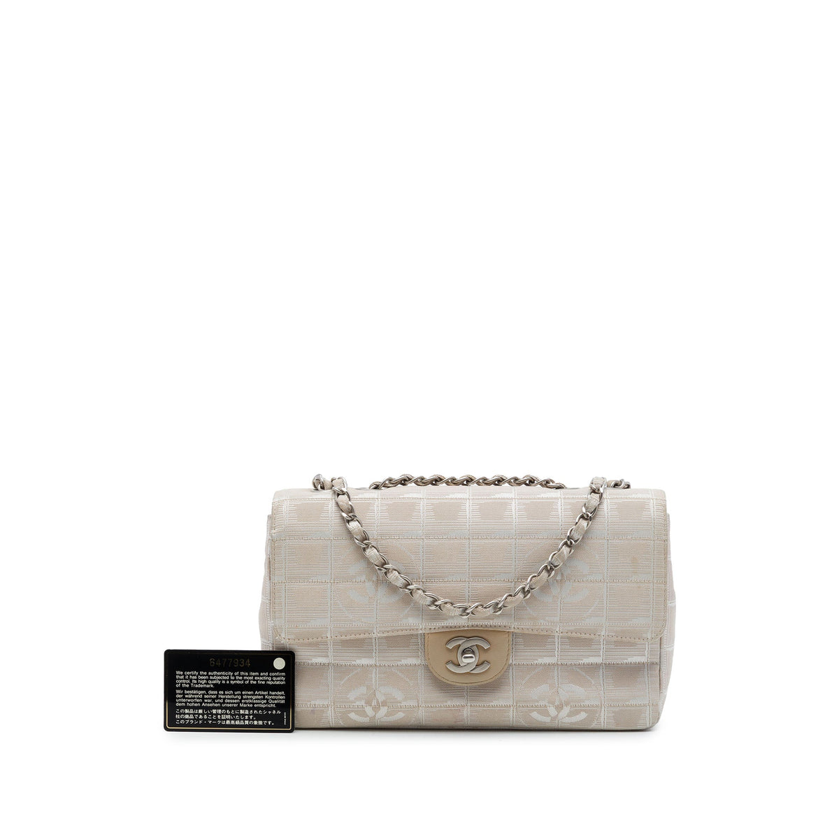 Chanel New Travel Line Medium Nylon Single Flap — Beige