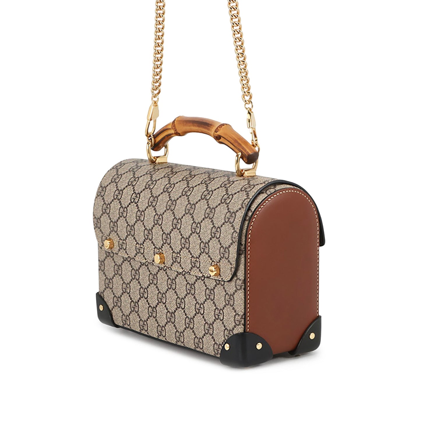 Gucci GG Supreme Bamboo Padlock Satchel