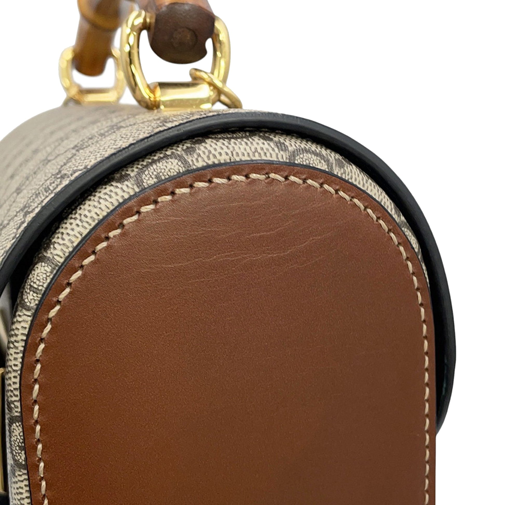 Gucci GG Supreme Bamboo Padlock Satchel