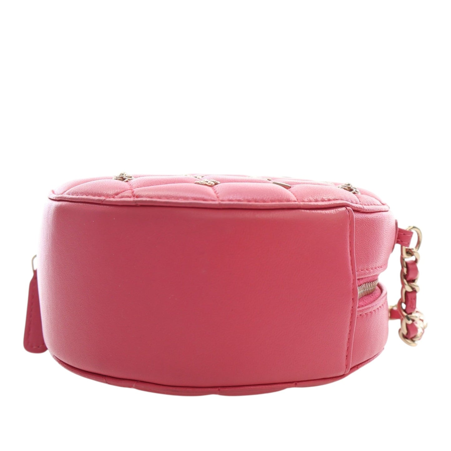 Chanel CC Quilted Lambskin Lucky Charms Round Clutch with Chain
