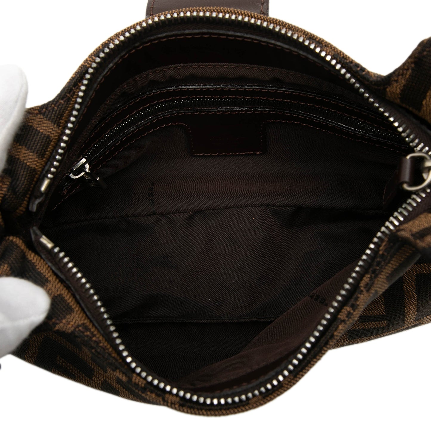 Fendi Zucca Canvas Shoulder Bag