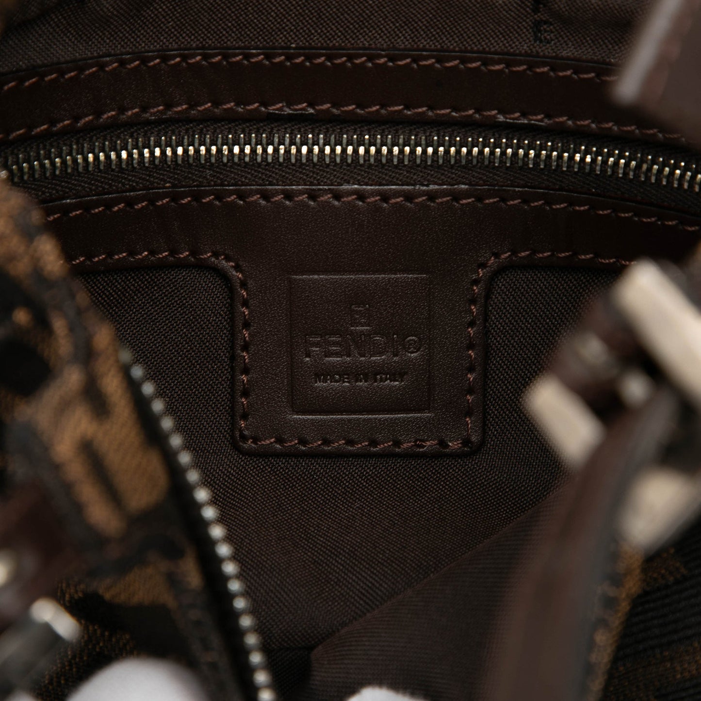 Fendi Zucca Canvas Shoulder Bag