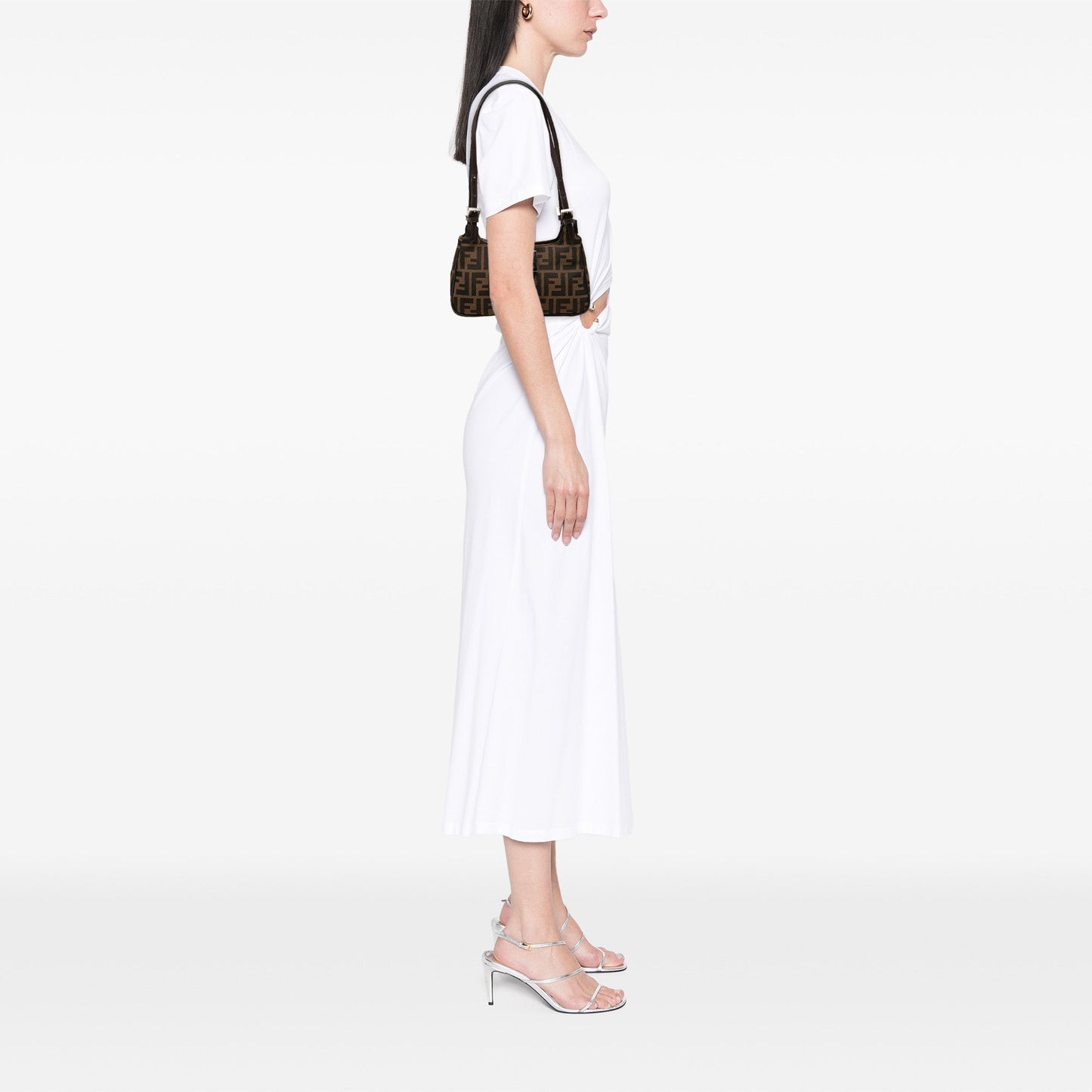 Fendi Zucca Canvas Shoulder Bag