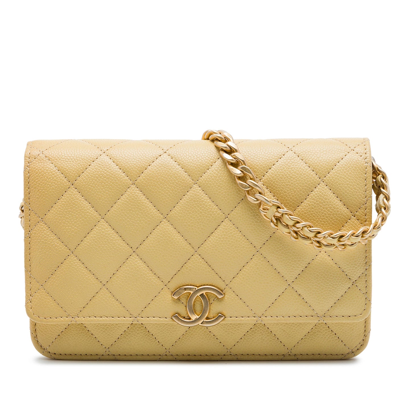 Chanel CC Quilted Caviar Wallet on Chain