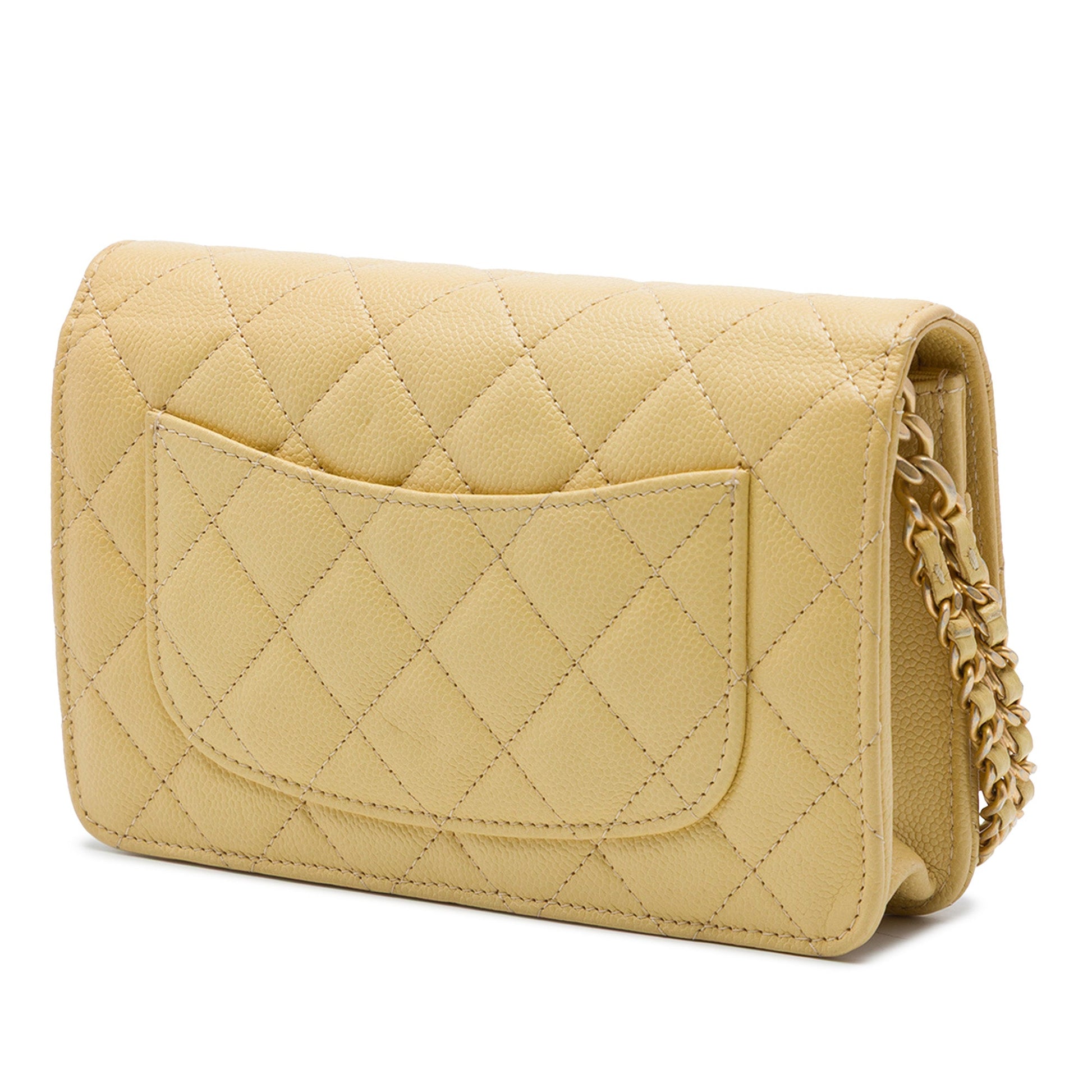 Chanel CC Quilted Caviar Wallet on Chain