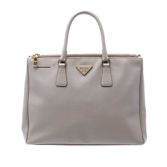 Prada Large Saffiano Lux Galleria Double Zip Tote