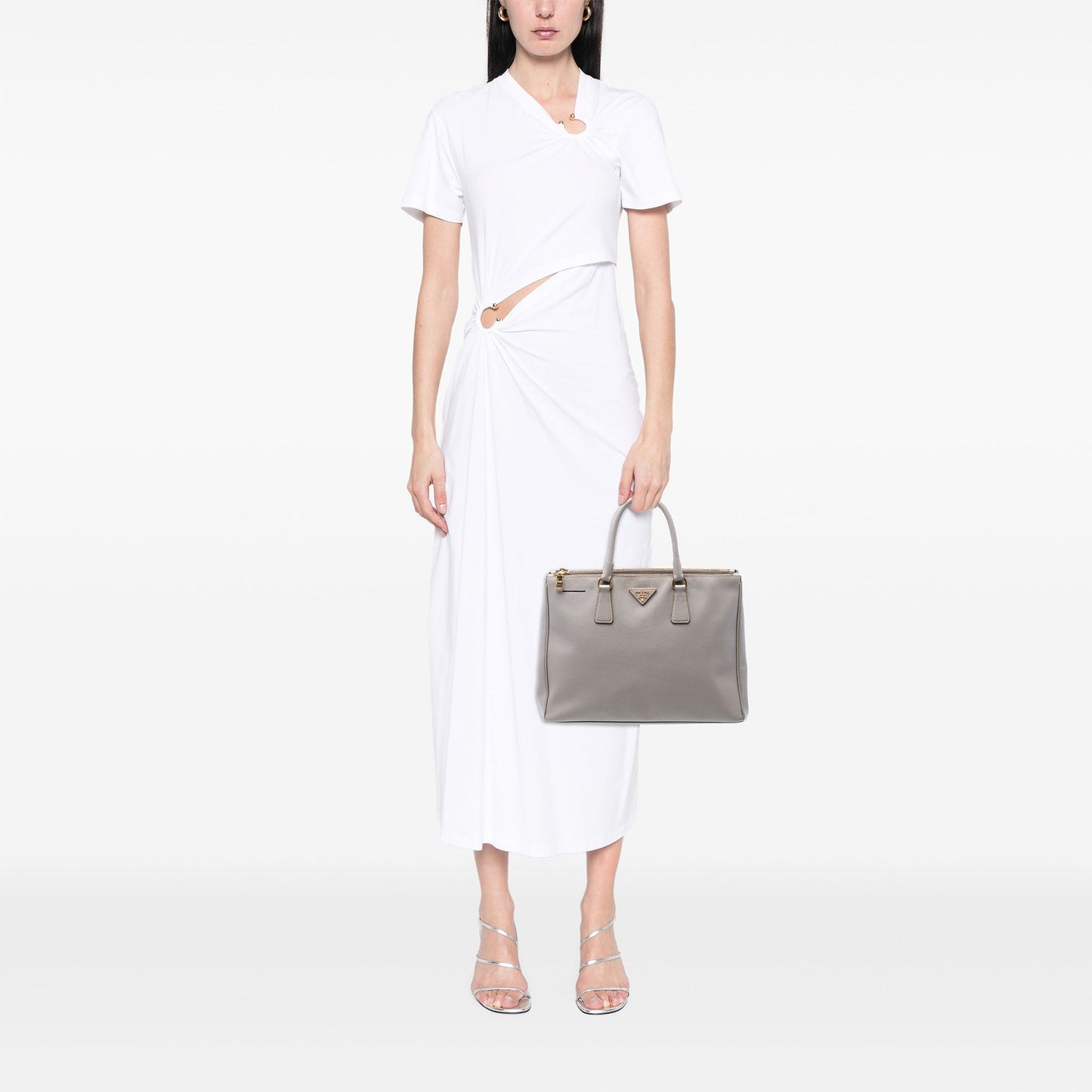 Prada Large Saffiano Lux Galleria Double Zip Tote