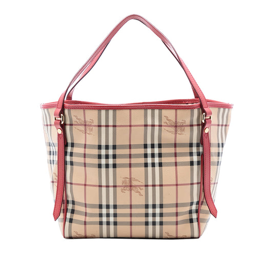 Burberry Small Haymarket Check Coated Canvas Canterbury Tote