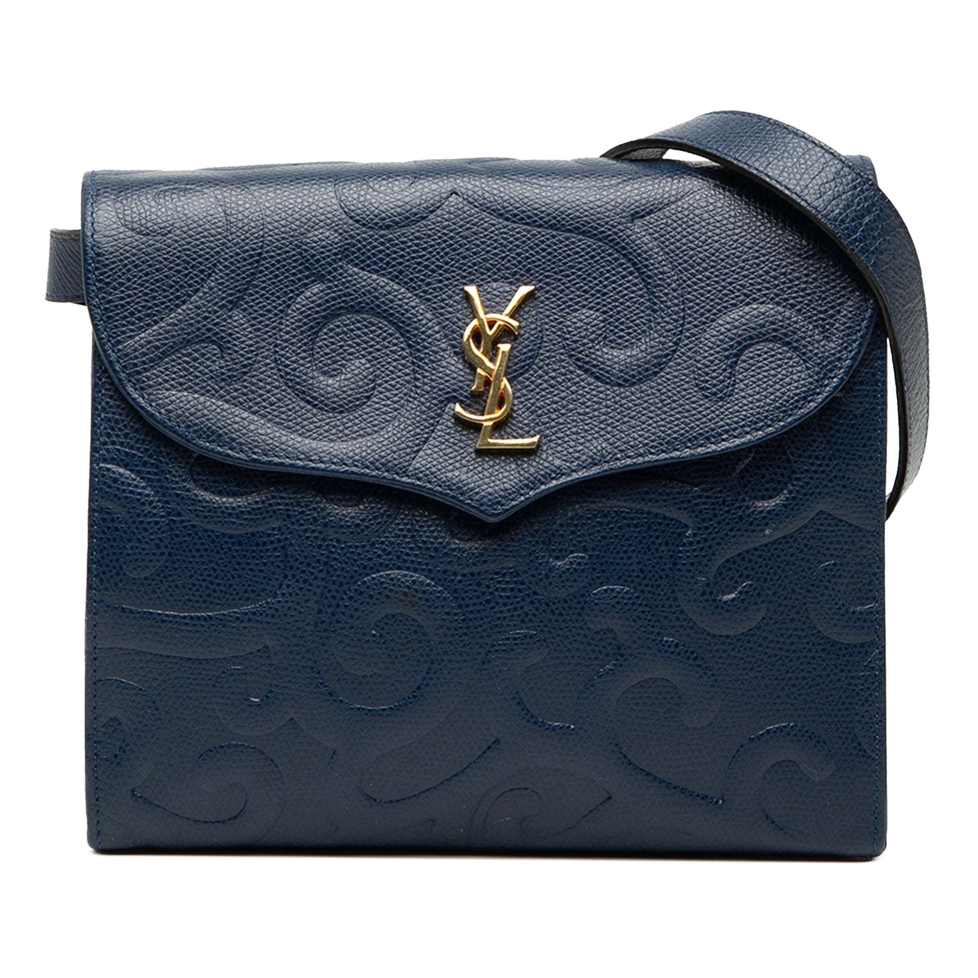 Saint Laurent Embossed Leather Arabesque Crossbody