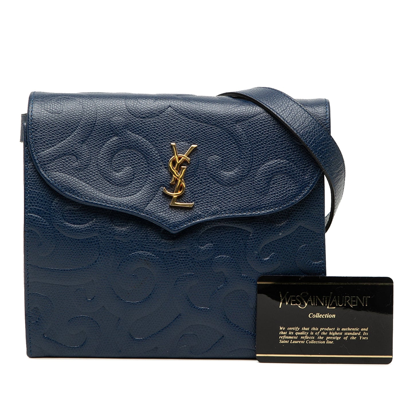 Saint Laurent Embossed Leather Arabesque Crossbody