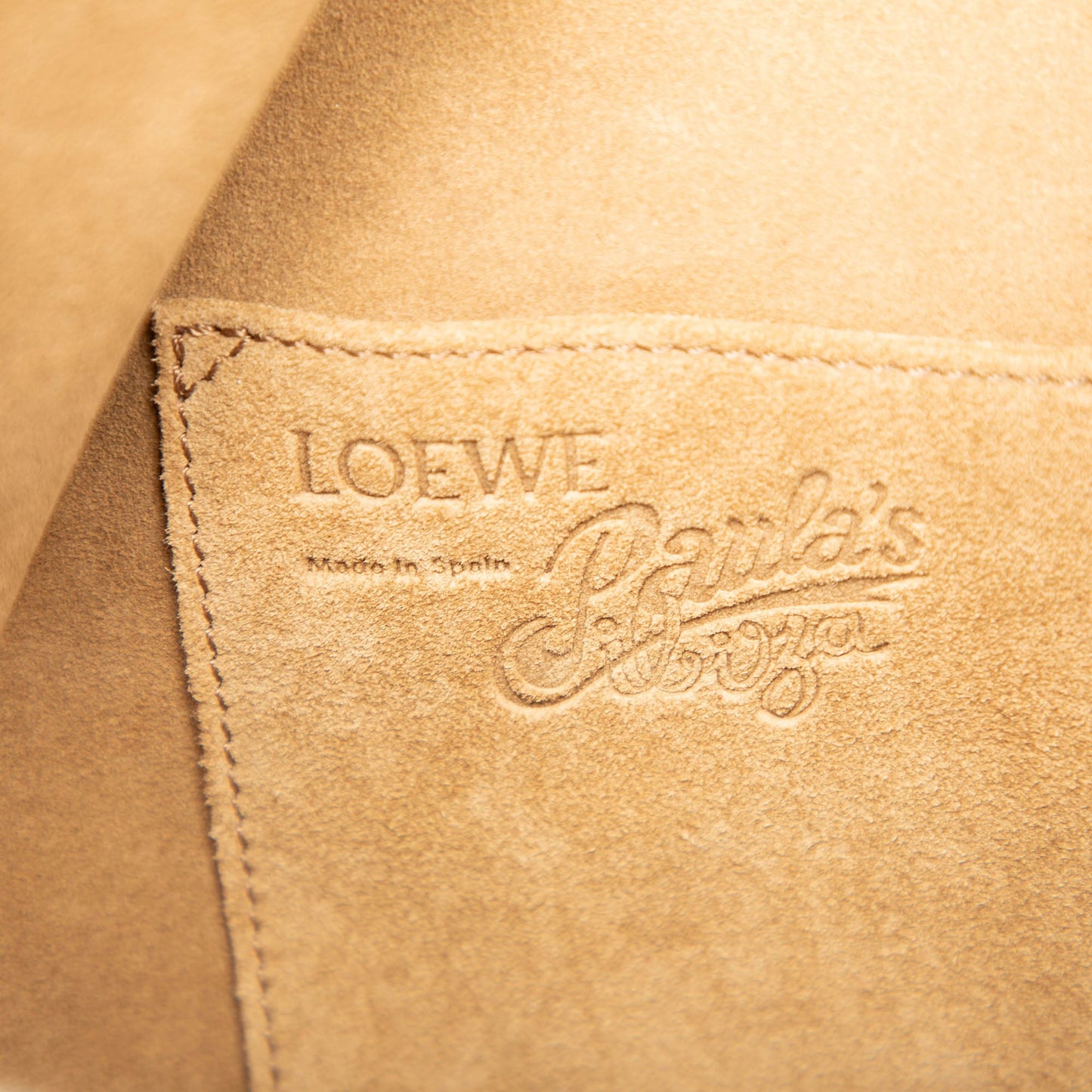 LOEWE Paulas Ibiza Small Canvas Balloon Bucket Bag