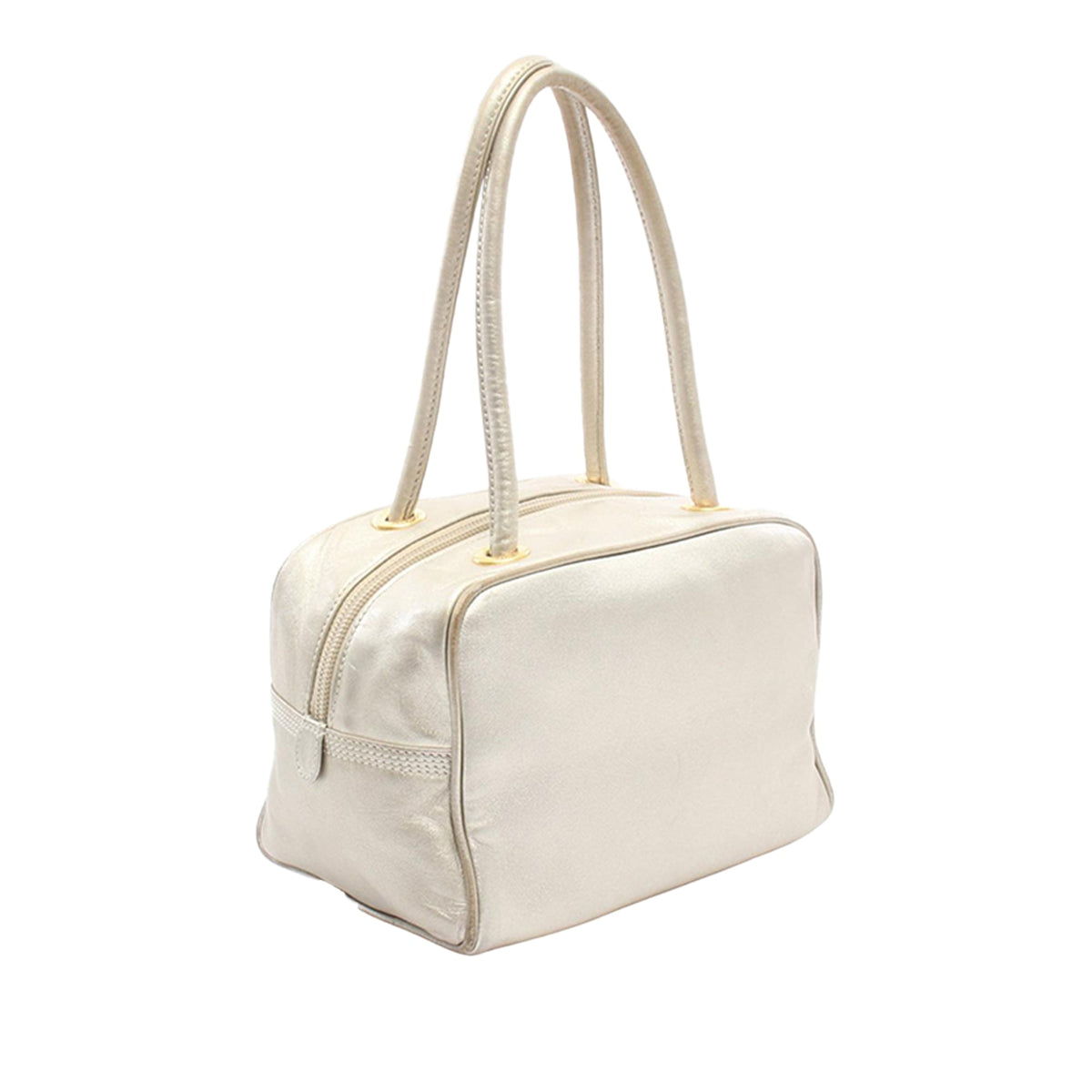 LOEWE Leather Anagram Shoulder Bag — Gold