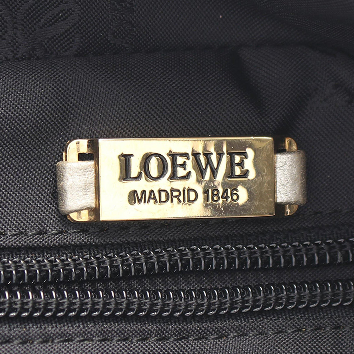 LOEWE Leather Anagram Shoulder Bag — Gold