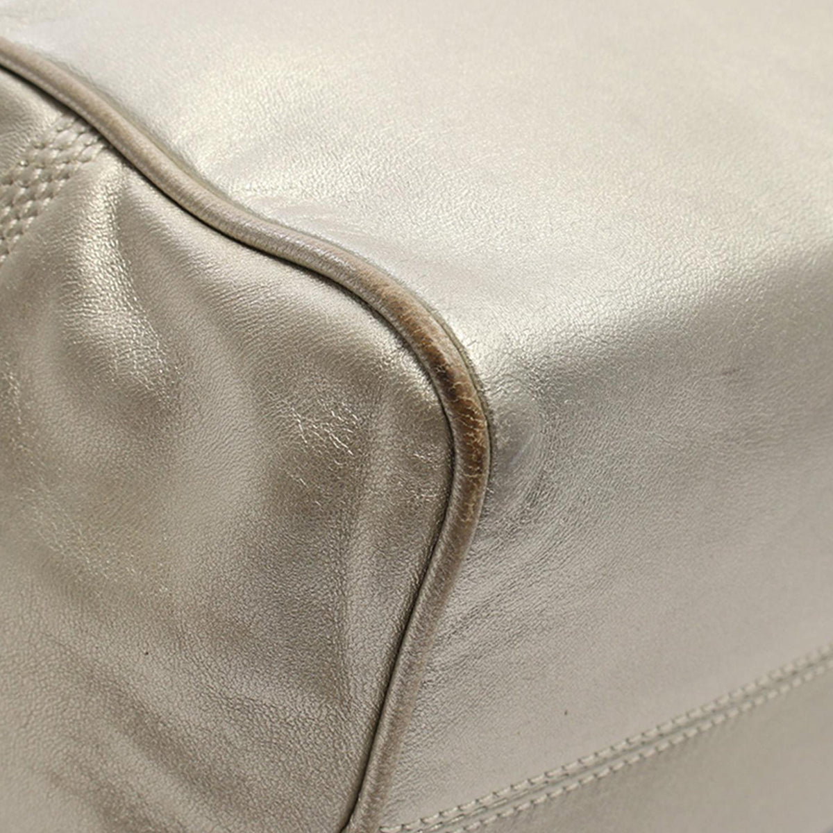 LOEWE Leather Anagram Shoulder Bag — Gold