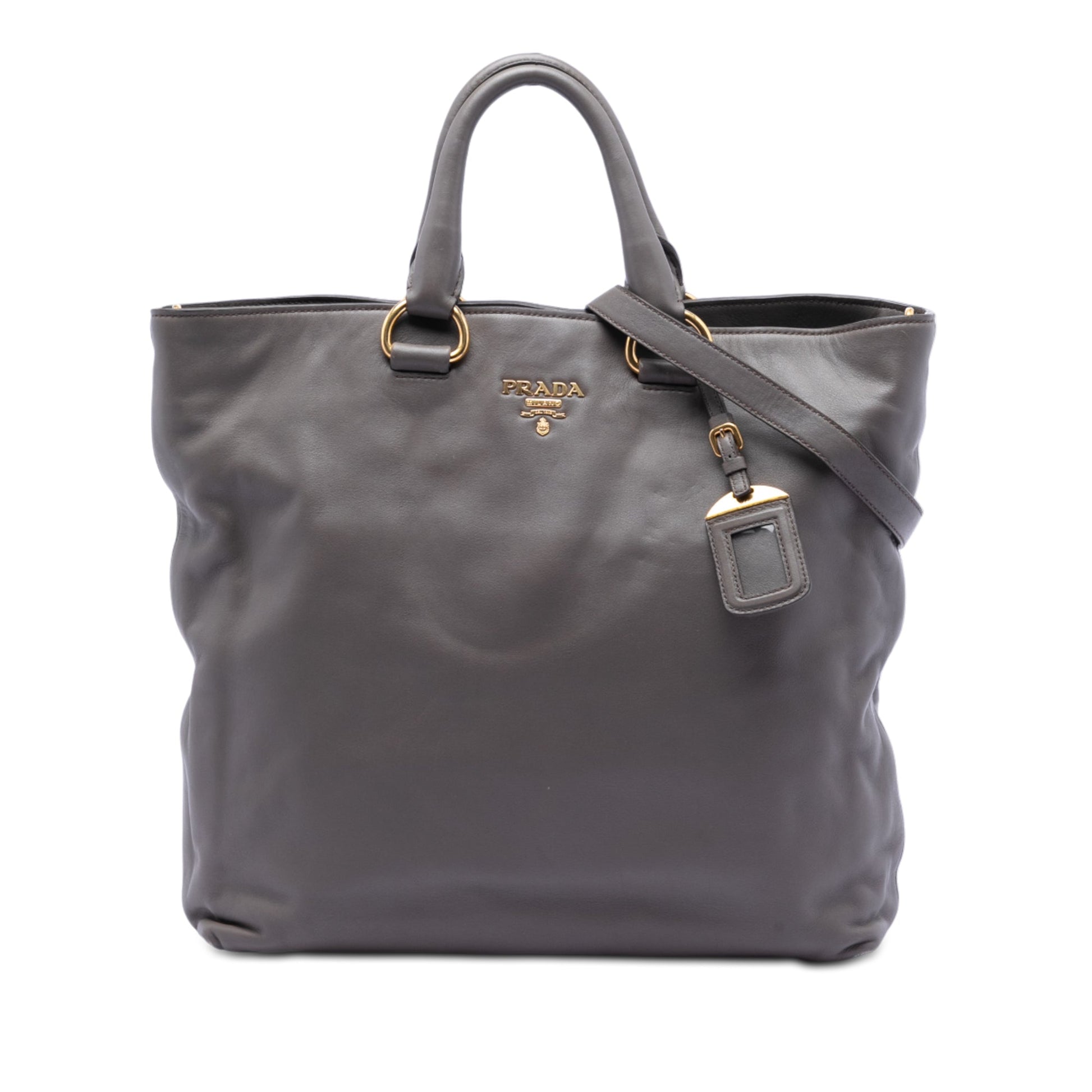 Prada Soft Calf Open Convertible Tote