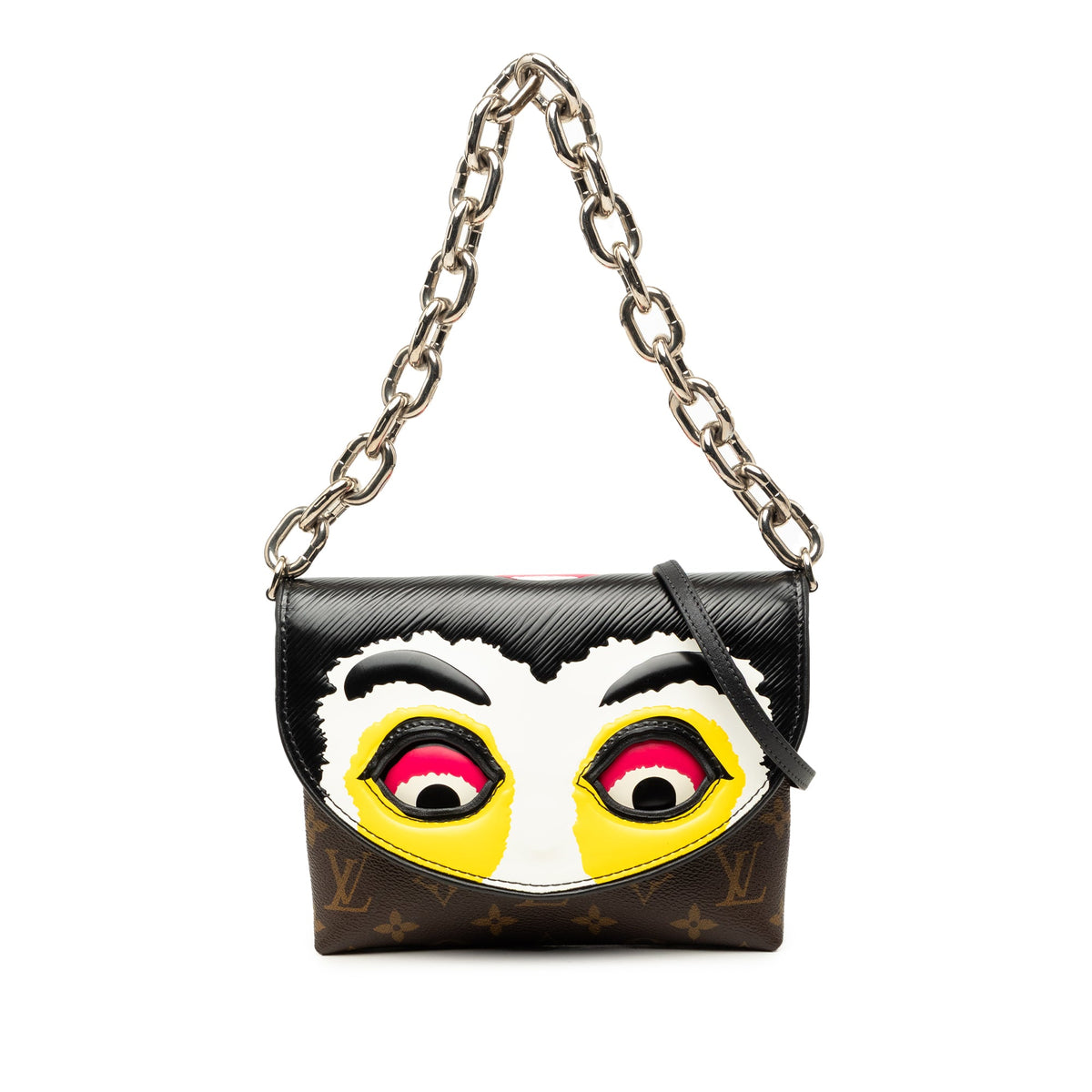 Louis Vuitton Monogram and Epi Printed Kabuki Masks Pochette