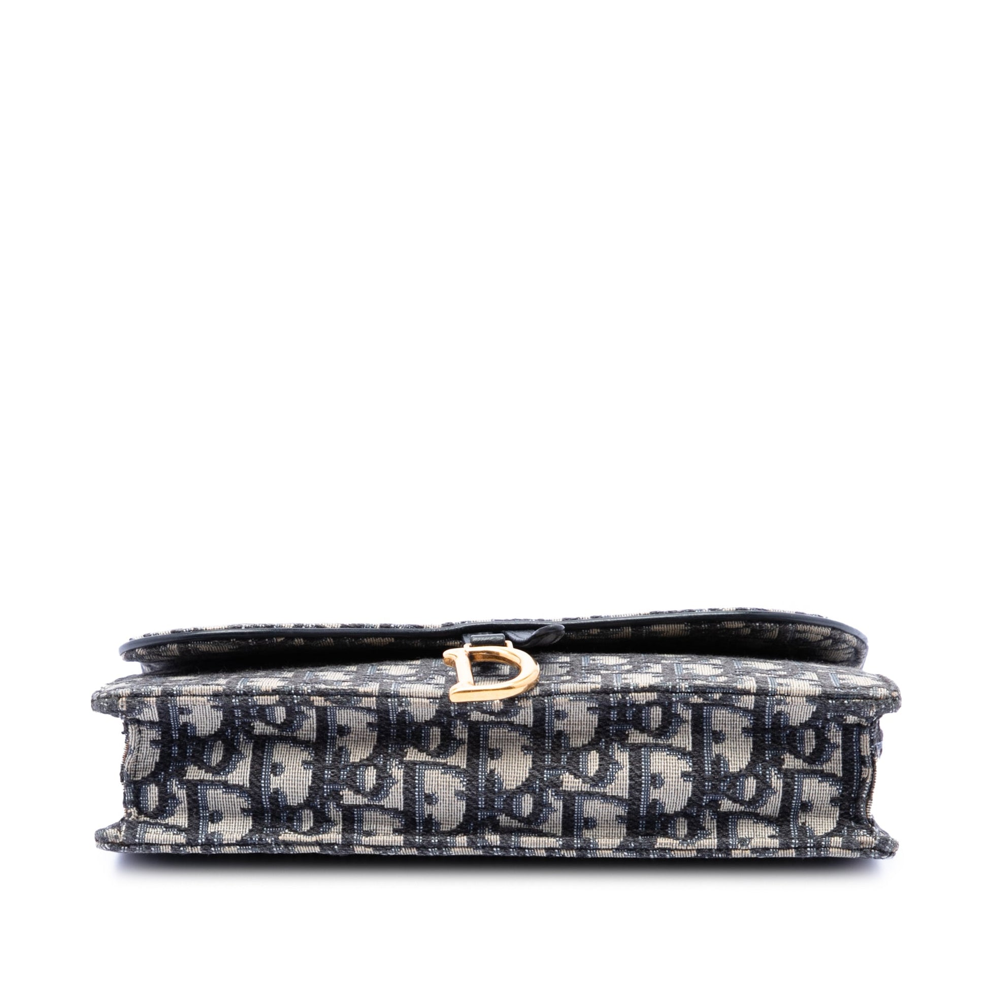 Dior Oblique Canvas Saddle Pouch Wallet on Chain