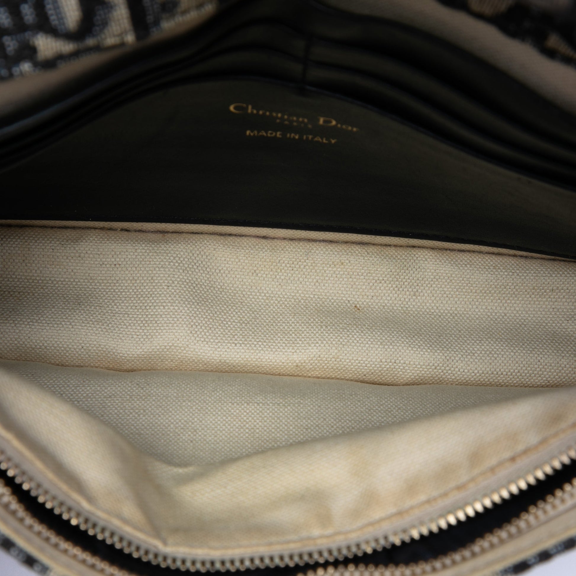 Dior Oblique Canvas Saddle Pouch Wallet on Chain
