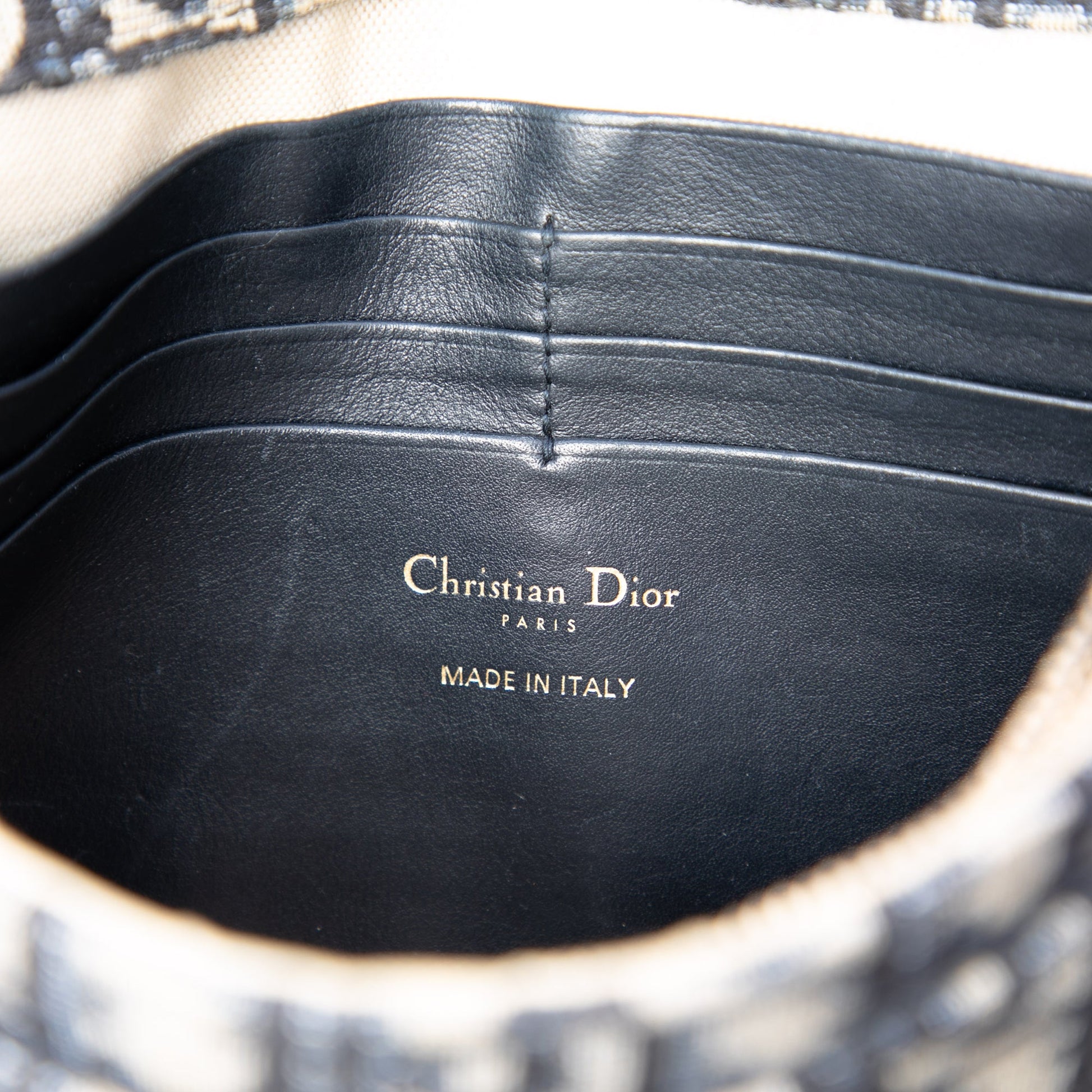 Dior Oblique Canvas Saddle Pouch Wallet on Chain