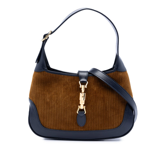 Gucci Small Bicolor Corduroy Jackie 1961 Crossbody