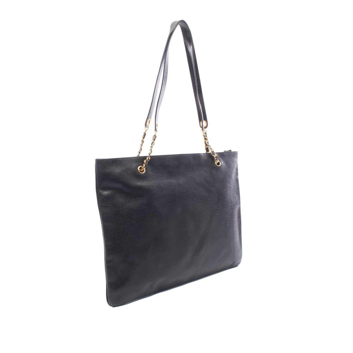 Chanel CC Caviar Tote — Black