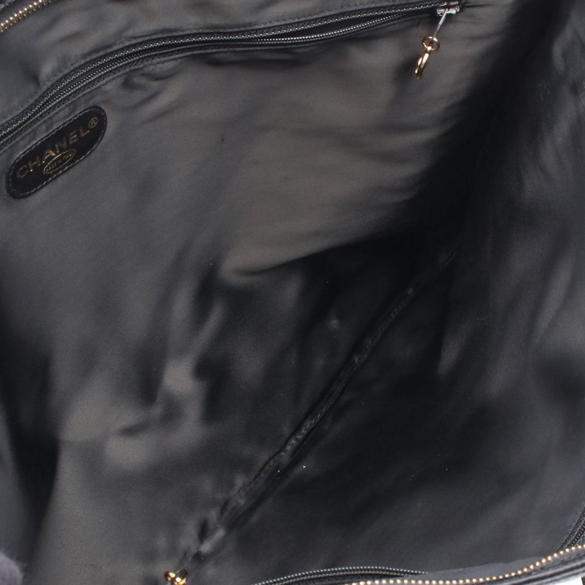 Chanel CC Caviar Tote — Black