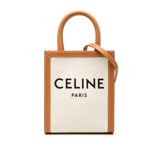 Celine Mini Canvas Vertical Cabas Tote