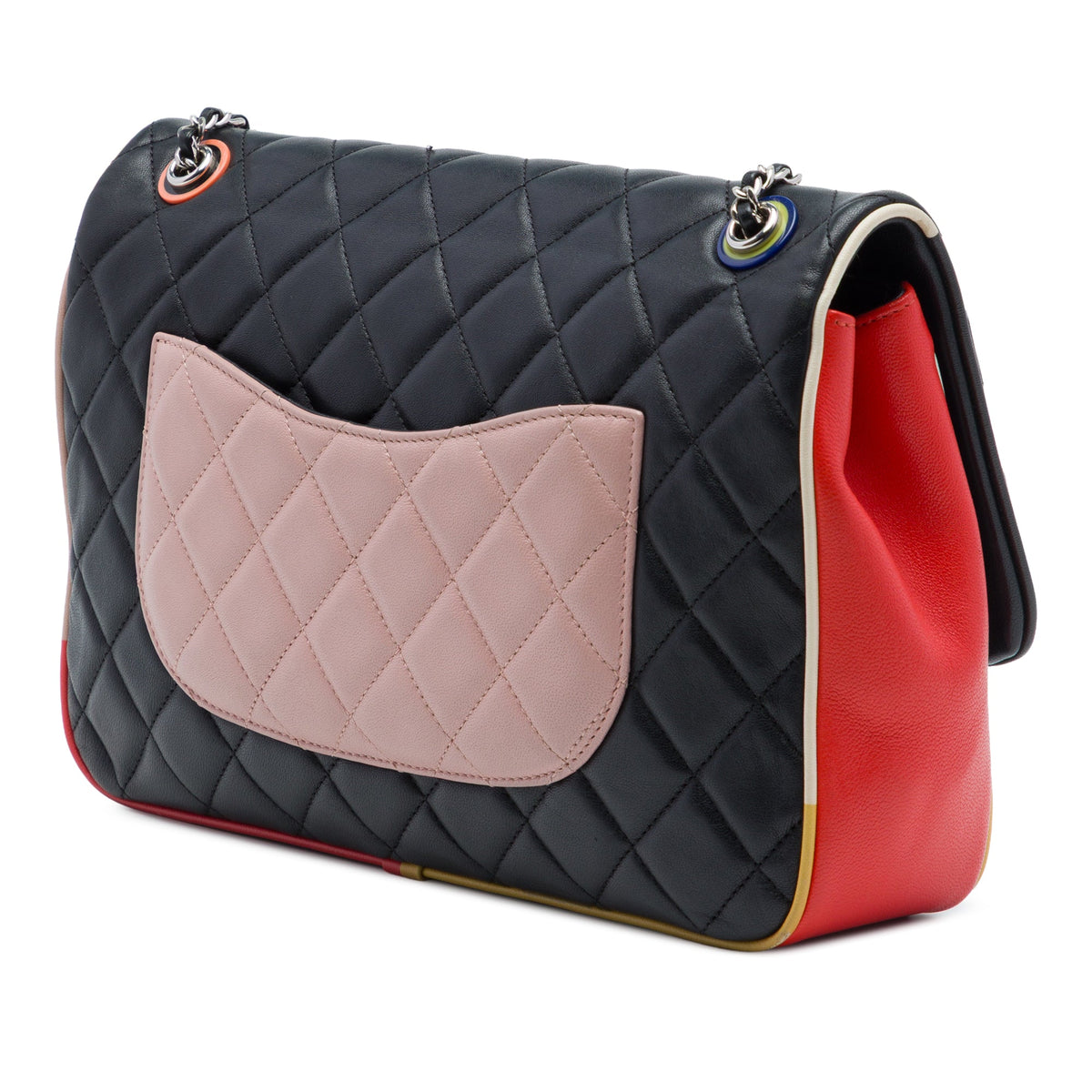 Chanel Jumbo Quilted Lambskin Acrylic Cuba Color Flap