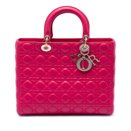 Dior Large Lambskin Cannage Lady Dior