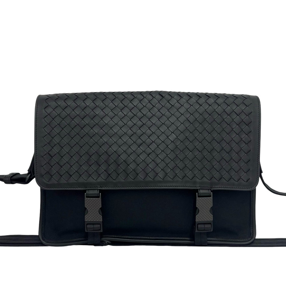 Bottega Veneta Nappa Intrecciato and Nylon Messenger Bag