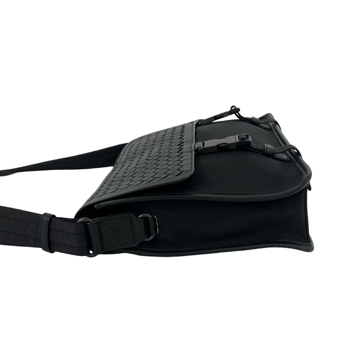 Bottega Veneta Nappa Intrecciato and Nylon Messenger Bag
