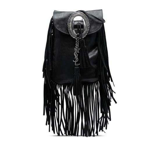 Saint Laurent Leather Anita Fringed Crossbody