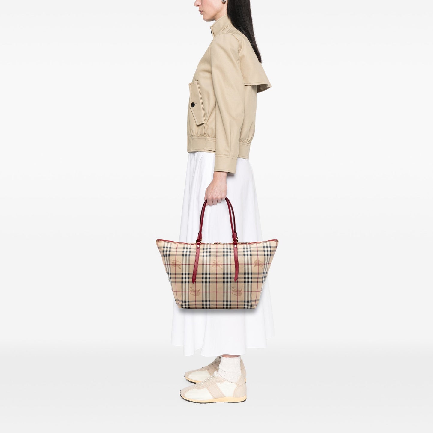 Burberry Medium Haymarket Check Coated Canvas Salisbury Tote