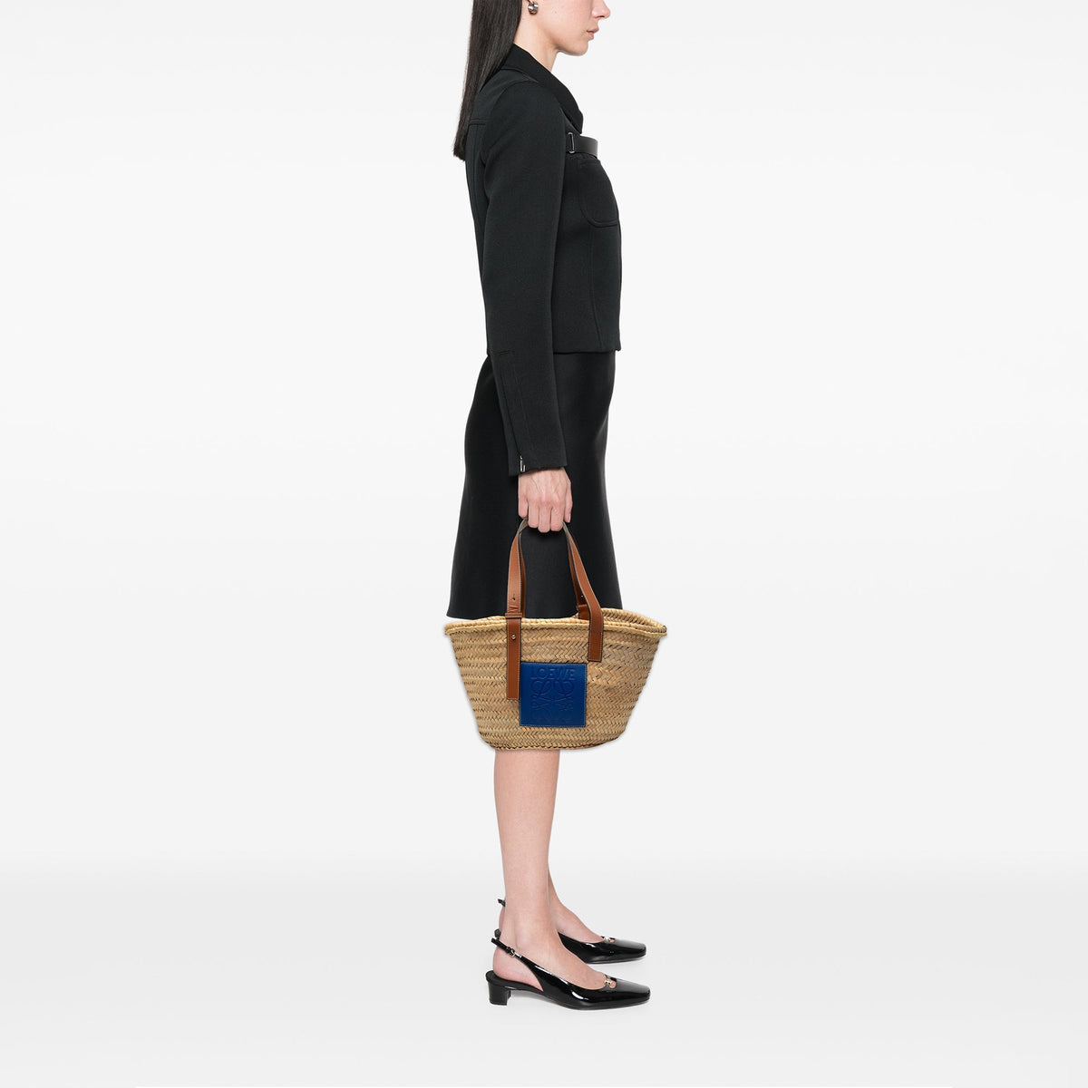 LOEWE Medium Raffia Anagram Basket Tote