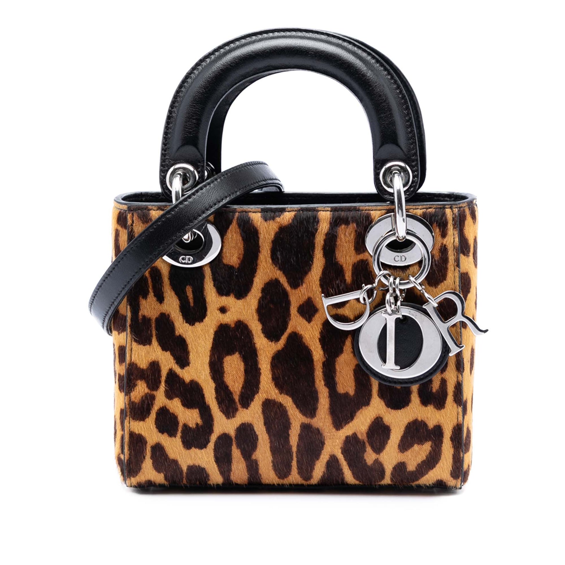 Dior Mini Pony Hair Leopard Print Lady Dior