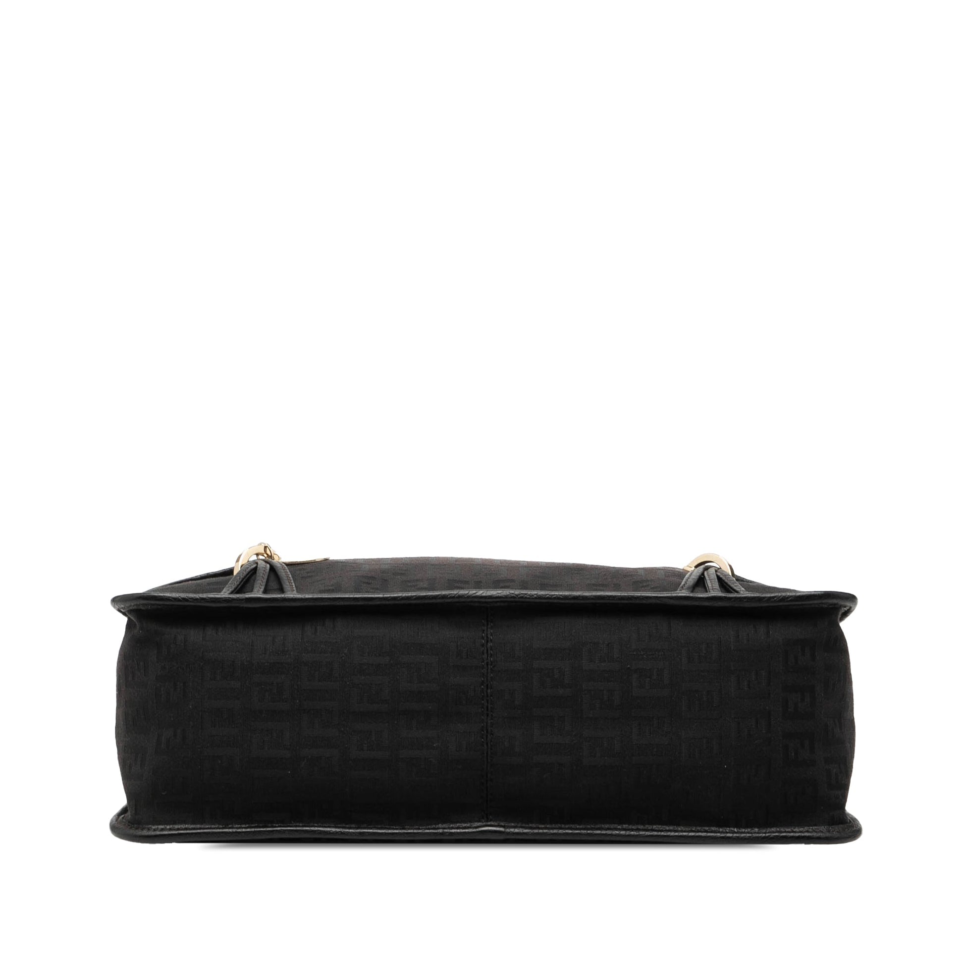 Fendi Zucchino Canvas F Charm Crossbody