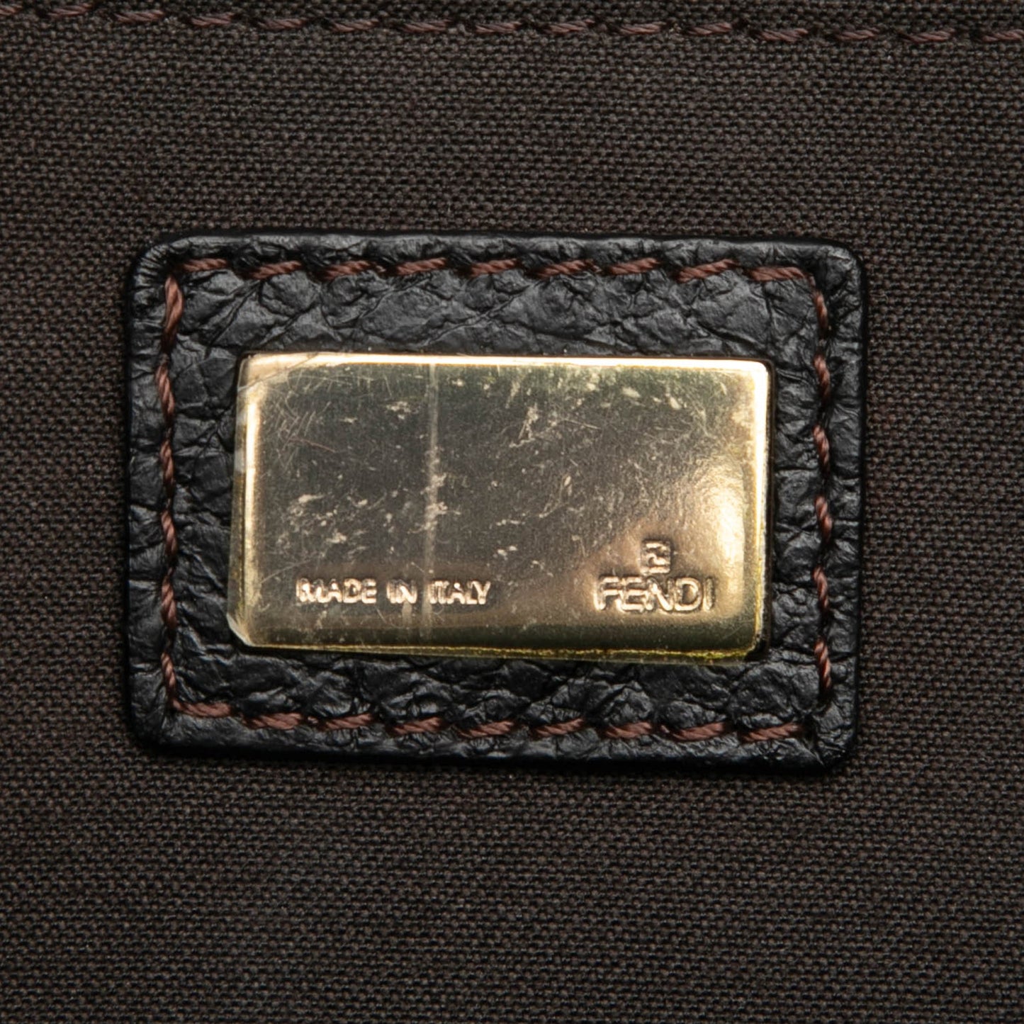 Fendi Zucchino Canvas F Charm Crossbody
